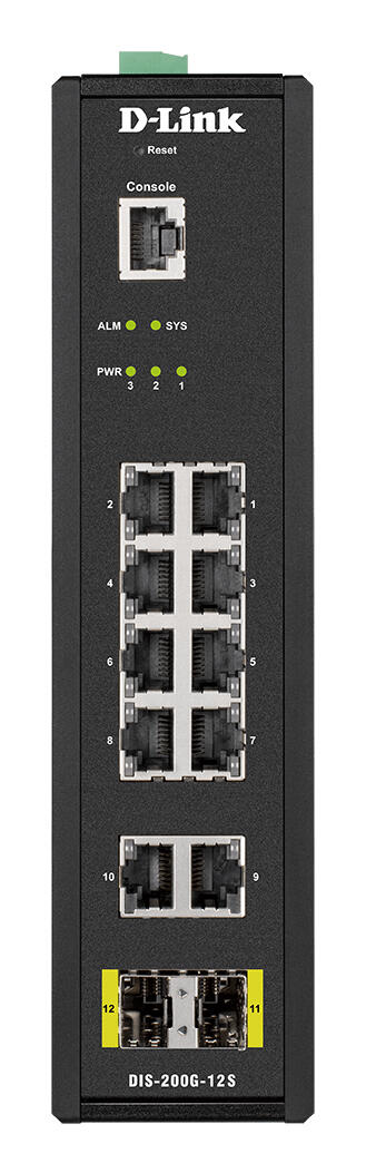 D-Link DIS-200G-12S, 12-Port Layer 2 Smart Managed Gigabit Industrial Switch