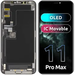 JK Display Unit für iPhone 11 Pro Max, OLED Version, Schwarz (Display, Apple iPhone 11 Pro Max), Mobilgerät Ersatzteile, Schwarz
