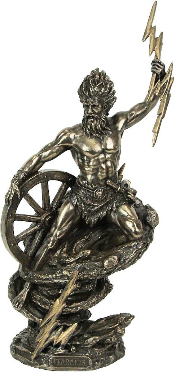 Veronese Design Taranis Keltische God van de Donder gebronsd beeld H x B x D: 25,5 x 12 x 10,5 cm