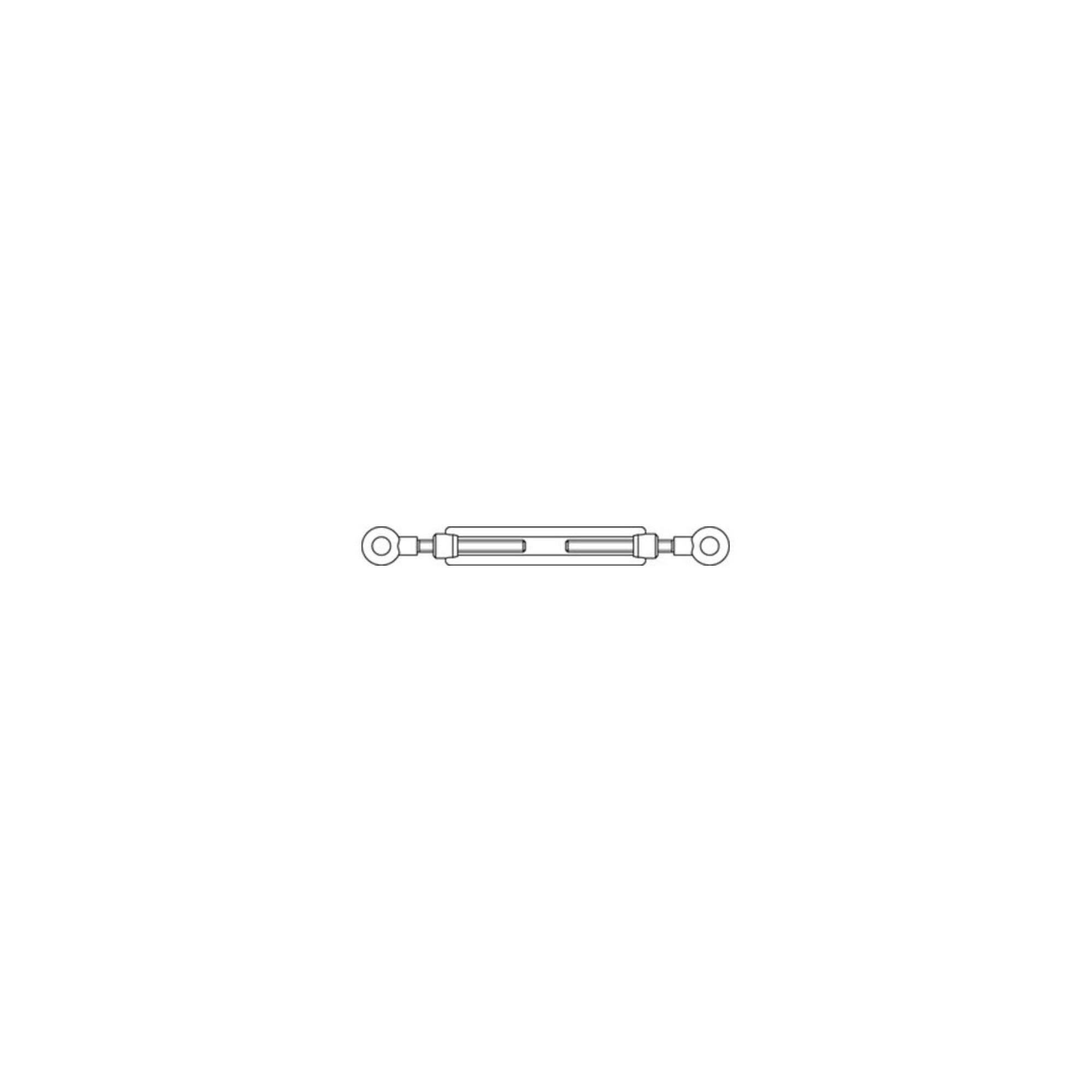 DIN 148 Spannschlösser Stahl SP RR M 8 galvanisch ve ; Industrial Quality Supplies (014800160080000)