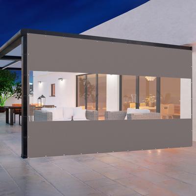 Domi Outdoor Living Domi Heavy-Duty Waterproof Clear PVC Curtain for Outdoor Gazebos and Patios