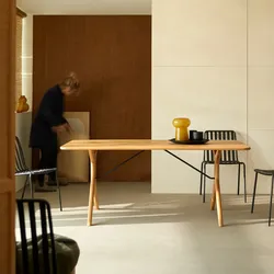 Ausziehbarer Tisch aus massiver Eiche, 6-12 Pers. Martin