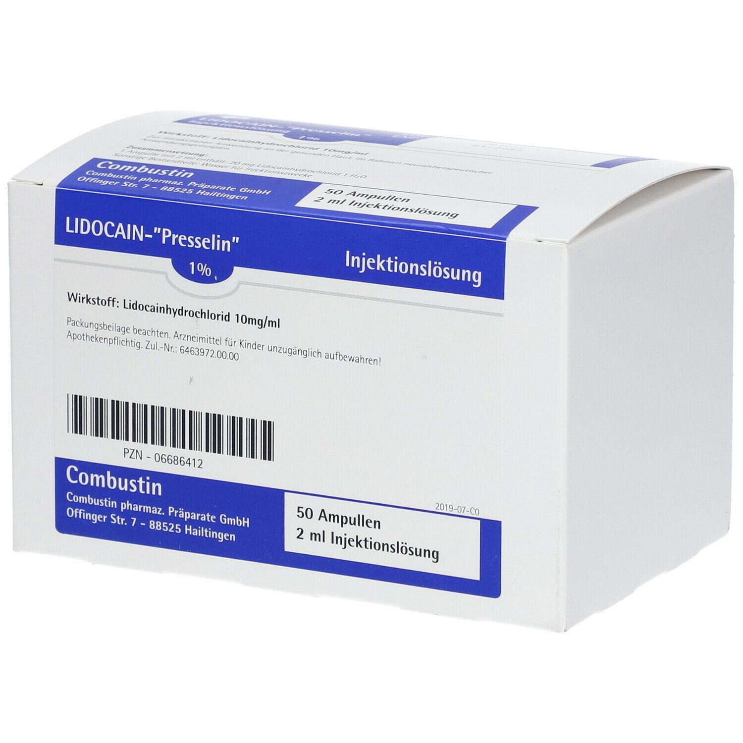 Lidocain Presselin 1% Injektionslösung Ampullen 50x2 ml