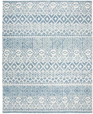 Lauren Ralph Lauren Handmade Theresa Blue Geometric Wool Area Rug