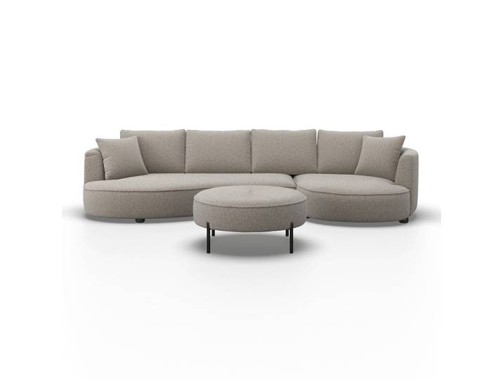 Wohnlandschaft 322/154 cm Beige Chenille