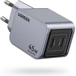 Ugreen Nexode Pro (45 W, 2 Ports), USB Ladegerät, Schwarz, Grau