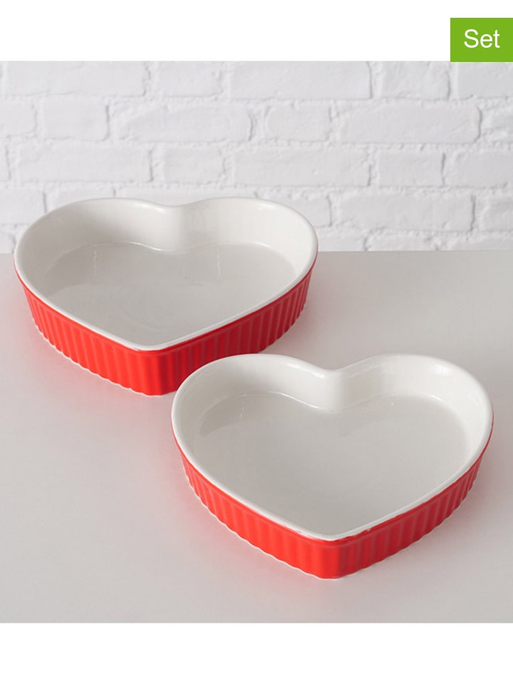 Boltze 2er-Set: Backformen ''Sweetheart'' in Rot - onesize