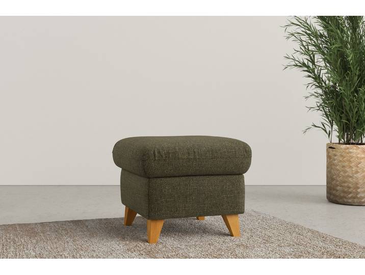 Polsterhocker HOME AFFAIRE Trelleborg , grün (olive), B:58cm H:48cm T:58cm, 100% Polyester, Hocker, Polsterhocker, passend zur Serie Trelleborg , incl. Stauraum