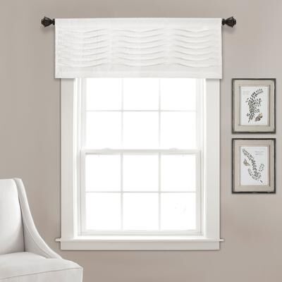 "Porch & Den Kinnaman Wave Texture Window Curtain Valance - 18""l x 52""w - 18""l x 52""w"