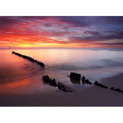 Fototapete PAPERMOON "Baltic Sunrise", bunt, B:2m L:1,49m, Vlies, Tapeten
