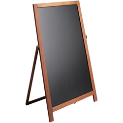 SPRINTIS Werbetafel, 44 x 77 cm, einseitig, Kreidetafel Aufsteller aus Buchenholz, Kundenstopper für Gastronomie, Einzelhandel und Messen, braun