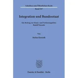 Korioth:Integration und Bundesstaat., Fachbücher von Stefan Korioth