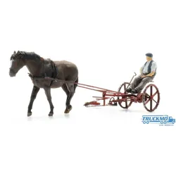 Artitec Fertigmodell Mähbalken mit Pferd + Figur 387.610