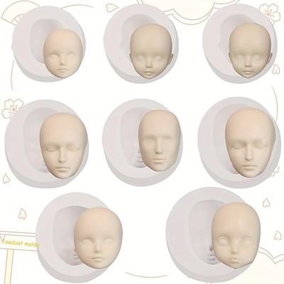 Silikon-Gesichtsformen zum Basteln, 8 Stück BPA-freie Silikon-Gesichtsformen – ideal zum Dekorieren von Kuchen, Basteln und DIY-Projekten – Mehrzweckformen für Kekse, Süßigkeiten, Schokolade und mehr