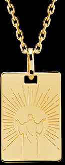 Edenly AnhÃ¤nger Christus zum Gravieren - Gelbgold, 9 Karat