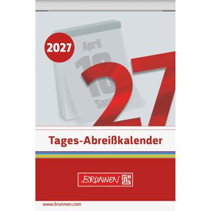 Brunnen Abreißkalender 1070304007, Nr. 4, Jahr 2027, 1 Tag auf 1 Seite, Rückseiten bedruckt, 7 x 10cm