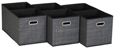Household Essentials Open Fabric Cube Storage Bins, Set of 6