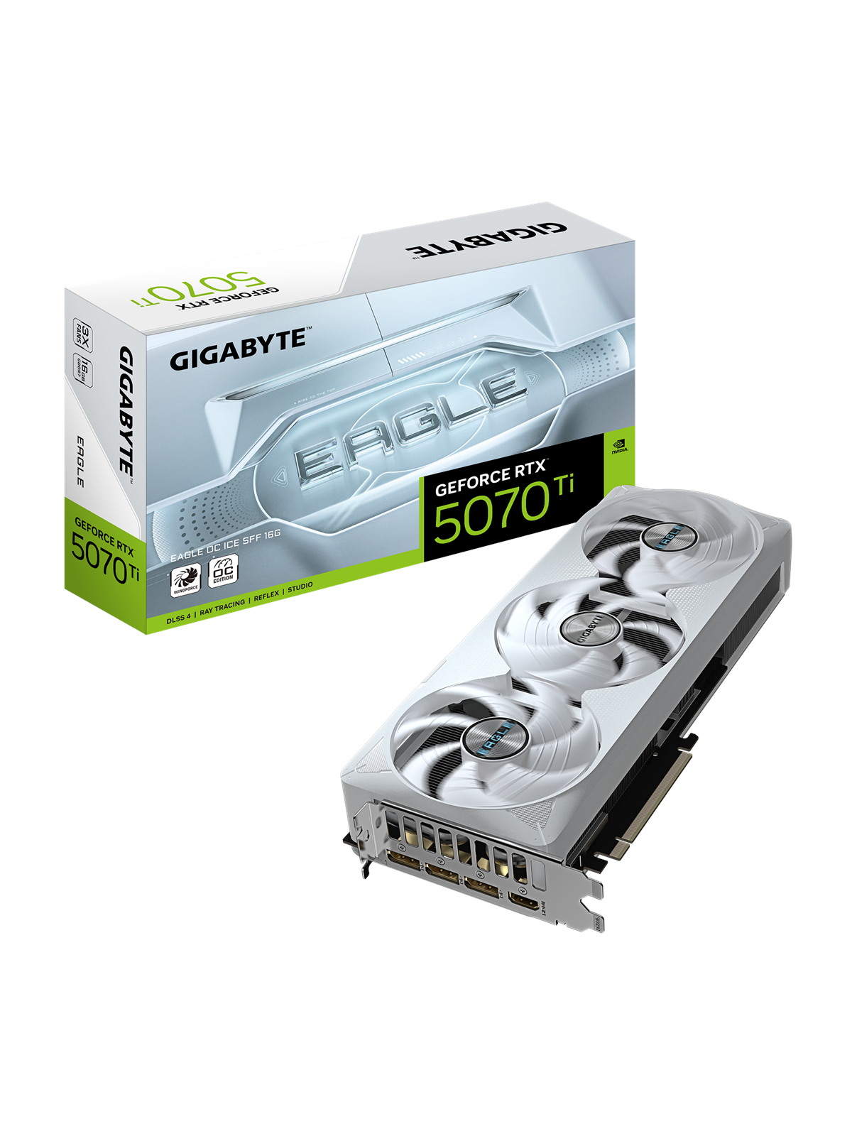 GIGABYTE GeForce RTX 5070 Ti EAGLE OC ICE - 16GB GDDR7 RAM - Grafikkarte