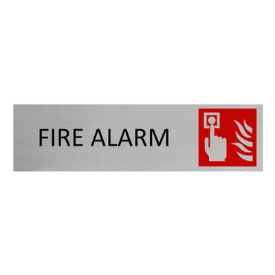 CombiCraft Aluminium Türschild Fire Alarm 165x45mm mit 3M-Tape