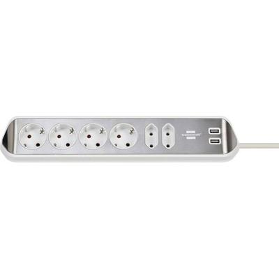 Brennenstuhl 1153590620 Tischsteckdose Silber, Weiß Schutzkontakt 1St.