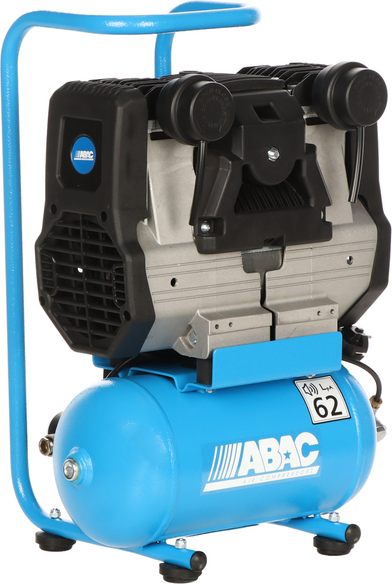 ABAC START QUIETE OS20 - Compressore aria elettrico monofase silenziato - Oil-less - Motore 2 HP - 6 lt