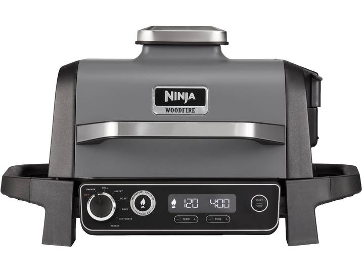 Tischgrill NINJA OG701EU Ninja Woodfire Elektrischer Outdoor Grill & Smoker , schwarz, B:46cm H:34cm T:46cm, Kontaktgrill_Standgrill_Tischgrill_Teppanyakigrill, Tischgrill, Elektrischer Outdoor Grill