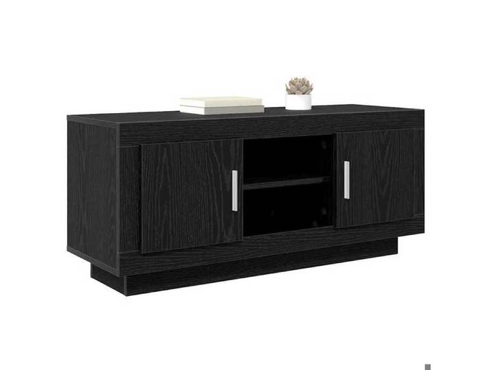 NEW MEUBLE HI-FI - Noir - Armoire TV - Meuble TV - pour maison - Chêne noir 102x35x45cm Bois d'ingénierie_2967