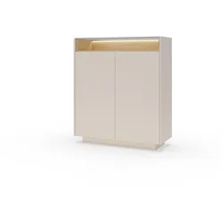 KOMMODE PORTA 103,2/119,2/39,5cm mit Schubladen 2 Türen Beige