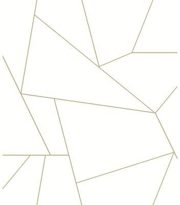 York Wallcoverings Gold Metallic Fractured Prism Peel and Stick Wallpaper