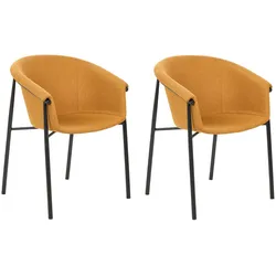ESSZIMMERSTUHL 2er-Set Polyester Orange Ames