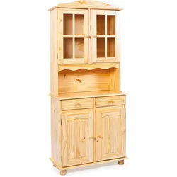 Ebuy24, Vitrine + Buffetschrank, Vitrinenschrank Alican (88 x 43 x 198 cm)