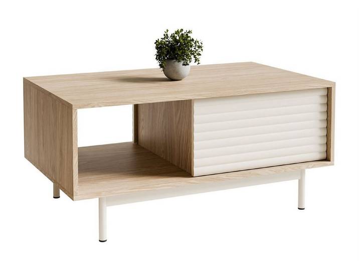 Lookway Couchtisch FLORENCE mit Stauraum (1x Couchtisch), 100x47x60 cm