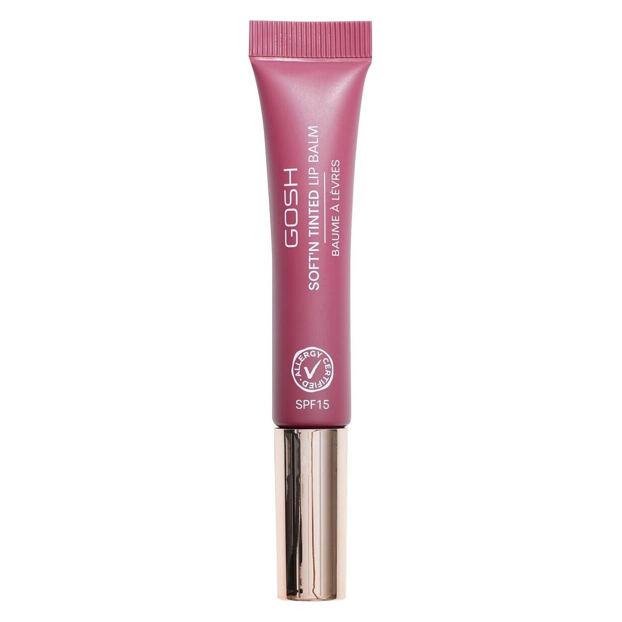 Gosh Tinted Lip Balm with SPF 15 Vegan Lip Care Stick in Berry 006 (Lippenbalsam, Lippenpflege Set, Lippenpflege Stick, 8 ml) (5711914188702)