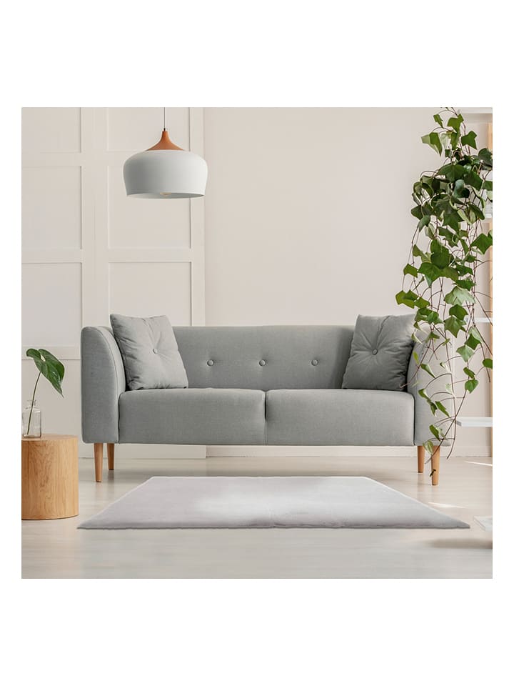 THE HOME DECO FACTORY Kurzflor-Teppich in Creme - (L)170 x (B)120 cm - onesize