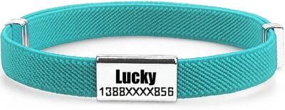 Uplifted Finds Personalized Breakaway Cat Collar With GPS Tracker Slot & Metal ID Tag lake Blue And Tag