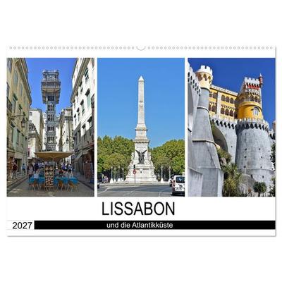 LISSABON und die Atlantikküste (Wandkalender 2027 DIN A2 quer), CALVENDO Monatskalender