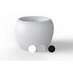 Vondom »BLOW« Outdoor Pflanzengefäß 60x60 cm / Ecru / Basic Matt
