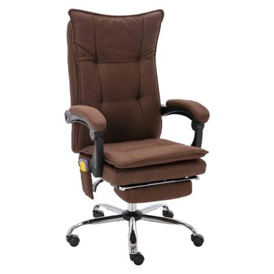 vidaXL Massage-Bürostuhl Braun Stoff