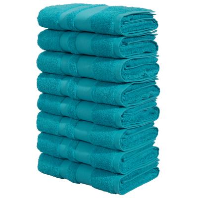 Handtücher OTTO HOME "Vanessa, 8 Handtücher, 50x100cm, in Standard- und Premium-Qualität", blau (türkis), B:50cm L:100cm, Walkfrottee, Obermaterial: 100% Baumwolle, Handtücher, Handtücher mit Bordüre, 100% Baumwolle, einfarbig, weich