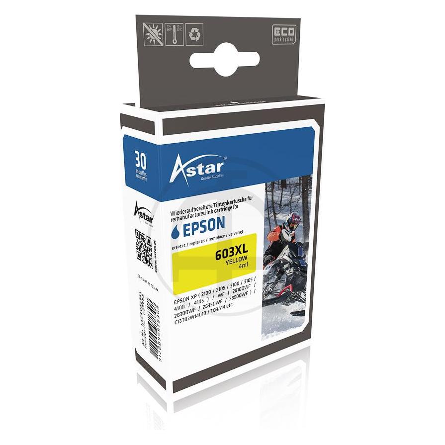 Astar Epson Singlepack Ink Nr.603XL yell. T03A4 inkl. Chip - Eps. Ink Singlepack (Y) (AS70069)