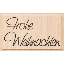 Heyda Holzstempel "Frohe Weihnachten", 7 x 3,8 cm