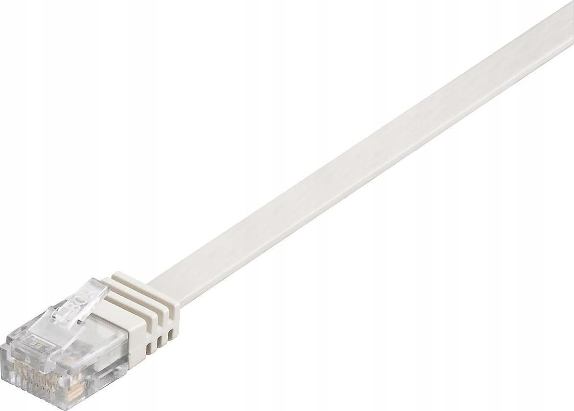MicroConnect V-UTP60025W-FLAT Cat6 U/UTP Netwerkkabel RJ-45 naar RJ-45, 0,25 meter, Wit