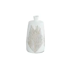 HOME STORY Vase   , weiß , Polyresin (Kunstharz) , Maße (cm): H: 29  Ø: 16