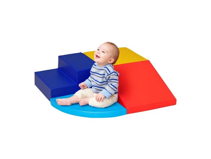 FELIXLEO 4 TLG. Schaumstoff Bausteine Kinder Softbausteine klettern Bauklötze Spielbausteine