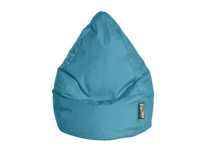 Pouf poire xxl d'intérieur bleu turquoise 80x130cm