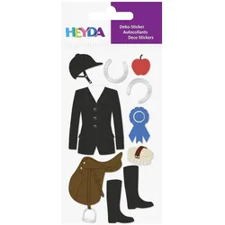 6x Heyda, Sticker, Sticker-Etikett Reiten 7 Stück bunt (7 Sticker)