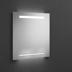 burgbad Yumo Badspiegel 60 cm in Alu-Optik mit horizontaler LED-Beleuchtung, Spiegel, SIHH060PN453, alu optik