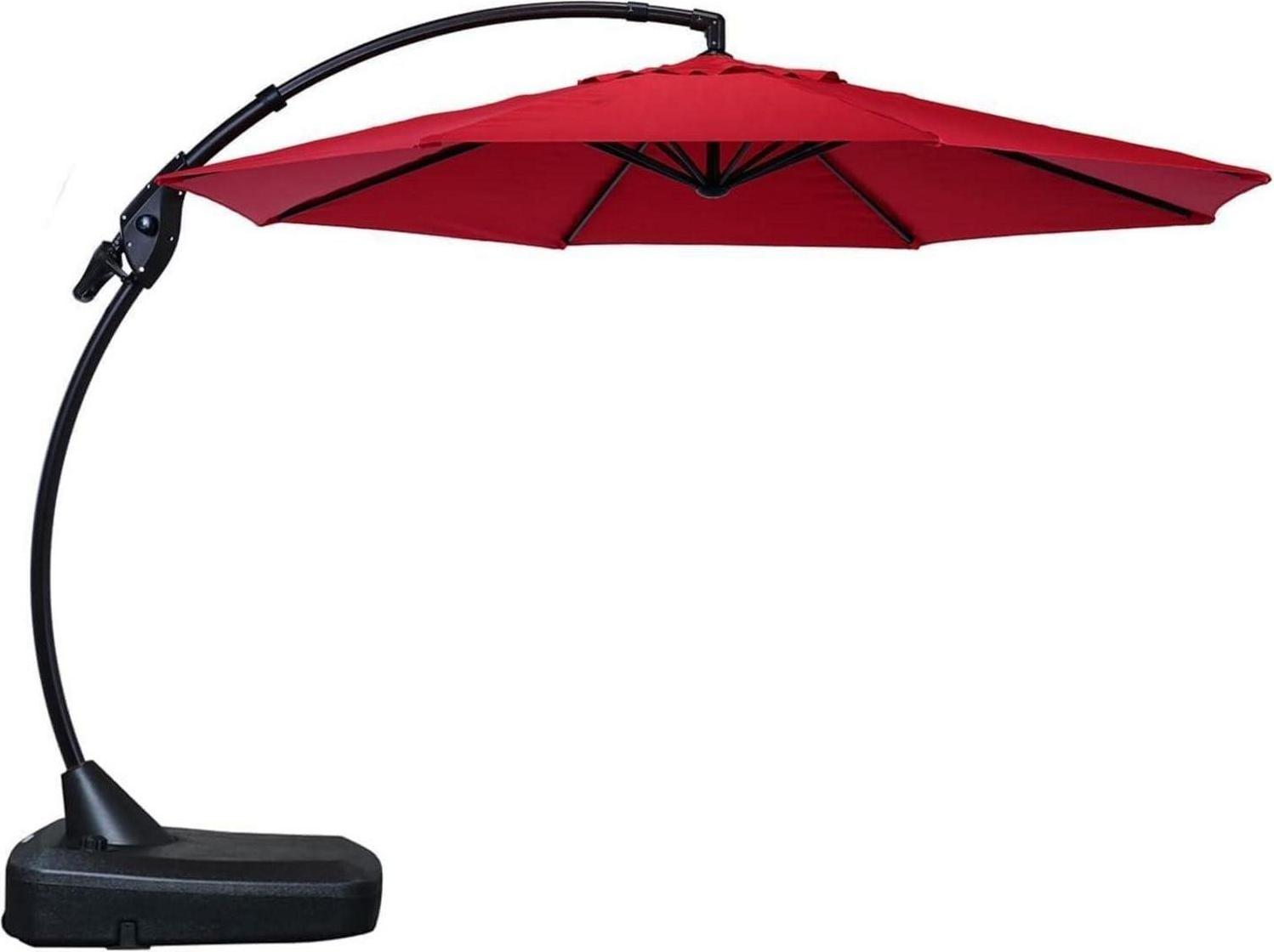 Großer Gartenschirm 330cm Deluxe mit Schirmständer, Sonnenschutz UPF