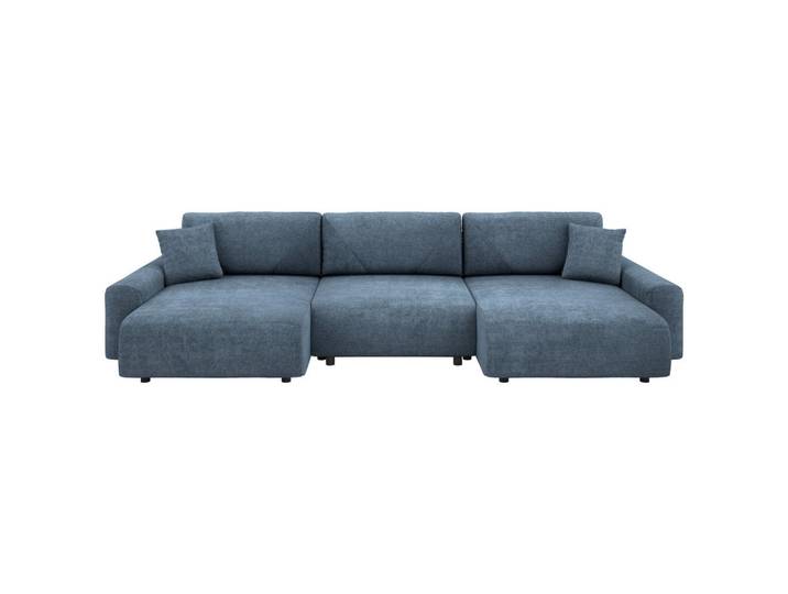 Stylife Wohnlandschaft, Blau, Kunststoff, 5-Sitzer, Füllung: Silikon, Schaumstoffflocken,Silikon, Schaumstoffflocken, U-Form, 337x168 cm, Wohnzimmer, Sofas & Couches, Wohnlandschaften, Wohnlandschaft U-Form