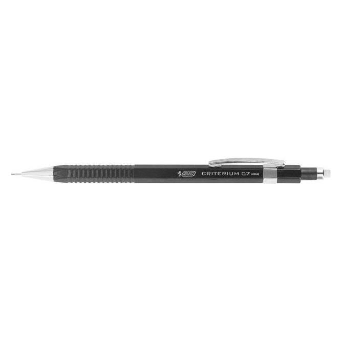 Bic Druckbleistift Criterium, Minenstärke: 0,5 mm, schwarz (0.50 mm, HB, 12x) (892276)